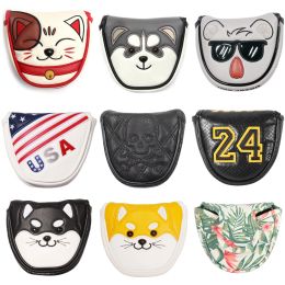 Products Magnetic Closure Customised Golf Mallet Putter Covers Headcover Synthetic Leather Multi Style Colour