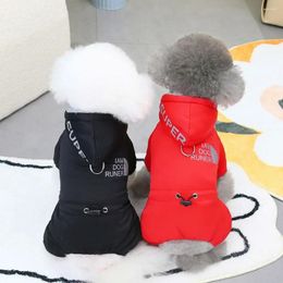 Dog Apparel Winter Hooded Coat Warm Waterproof Puppy Down Jacket Reflective Outdoor Windproof Snowsuit Pet Cold Weather Clothes For Dogs