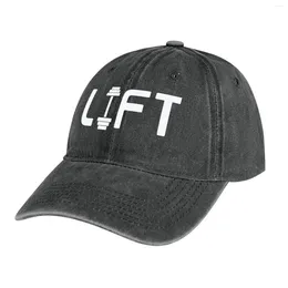 Berets Gym Design LIFT Weightlifting Pumping Iron Cowboy Hat Western Hood Women Men's
