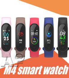 M4 Smart Wristbands Bracelet Fitness Tracker Sport Smartwatch 096 inch Heart Rate Blood Pressure with retail packing7069501