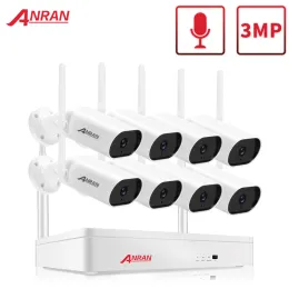 System ANRAN 3MP Wireless NVR Kit Security Surveillance Camera Kit Wifi Audio CCTV Camera System Outdoor Wireless Camera System