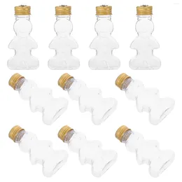 Vases 10 Pcs Christmas Bottle Party Juice Bottles Drinking Gingerbread Waterbottle Portable Milk Tea Empty