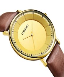2020 LONGBO mens Luxury Quartz Watch Casual Fashion Leather Watches Men Women Couple Watch Sports Analogue Wristwatch 802385827205