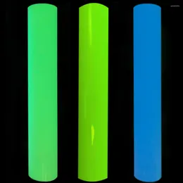 Window Stickers 12in X 19in Glow In The Dark Heat Transfer Film Iron On T-shirts Fluorescent HTV Designs Signs Logo For Fabric Bags