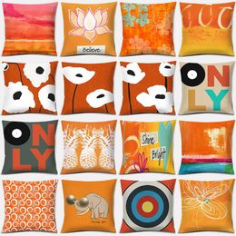 Pillow Case Lively Orange Series Gift Home Office Decoration Bedroom Sofa Car Cushion Cover Pillowcase 40x40cm