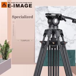Monopods Eimage 710a Slr Photography 1.8m Tripod Professional Large Mouth Bowl Portable Hydraulic Damping Camera Tripod