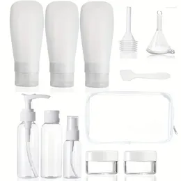 Storage Bottles 3/11Pcs Hose Squeeze Travel Dispenser Bottle Set Velvet Cosmetics Spray Lotion Shampoo Cream Body Wash