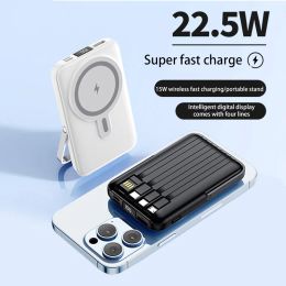 10000mAh Magnetic Power Bank PD 30W 20W Spare Battery External Wireless Fast Charge for Xiaomi 14 Samsung S24 Powerbank New