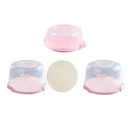 Storage Bottles Cake Carrier With Foldable Handle Round Cover Multipurpose Cupcake Container For Party Doughnuts Dishes Kitchen Vegetables