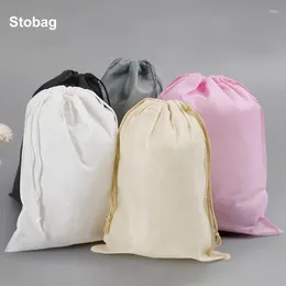 Storage Bags StoBag Wholesale Non-woven Drawstring Shoe Clothes Portable Reusable Travel Organizer Pouch Custom Logo(Extra Fee)