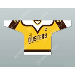 Gdsir Custom ROD BLOOMFIELD 5 BINGHAMTON BROOME DUSTERS YELLOW HOCKEY JERSEY NEW Top Ed S-M-L-XL-XXL-3XL-4XL-5XL-6XL