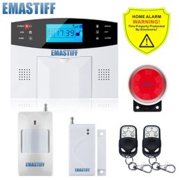 Kits IOS Android APP Control Wireless Wire Home Security GSM Alarm System Two Way Intercom SMS Notice For Power Off