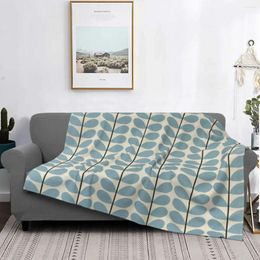 Blankets Orla Kiely Blanket Coral Fleece Plush Autumn/Winter Leaf Multi-function Soft Throw For Bed Office Bedspreads