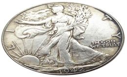 US 1942PSD Walking Liberty Half Dollar Craft Silver Plated Copy Coin Brass Ornaments home decoration accessories4360667