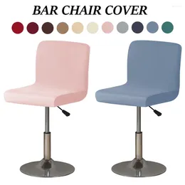 Chair Covers Banquet Slipcovers Back Seat Armless Solid Cover Elastic Short Bar Room Living Spandex El