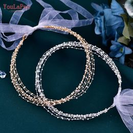 Headpieces YouLaPan Bridal Bead Hair Vine Wedding Accessories Bride Pearls Handmade Beaded Woman Party Jewellery Headwear HP28