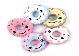 Lovely Doughnut Silicone Teether Reduce Drooling Chewable Soother Teething Chewable Natural Donut BPA Molar Stick Baby Fixer9437427