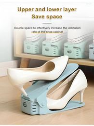 Kitchen Storage Home Plastic Shoe Tray Adjustable Double Rack One Piece Living Room Dormitory