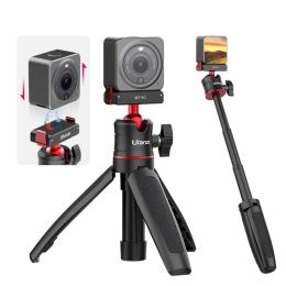 Monopods Ulanzi Mt50 Magnetic Tripod for Dji Osmo Action 3 Adjustable Tripod Quick Release Tripod Ballhead