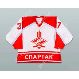 Gdsir Custom ANDREI MEDVEDEV 37 MOSCOW SPARTAK HOCKEY JERSEY NEW Top Ed S-M-L-XL-XXL-3XL-4XL-5XL-6XL