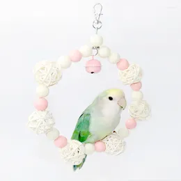 Other Bird Supplies Parrot Toys Swing Circular Hoop Stand Ladder Nibble