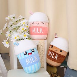 New Hot Selling Milk Cup Milk Plush Toy Cute Blue Milk Cup Holiday Gift Milk Cup Doll Children's Gift Wholesale