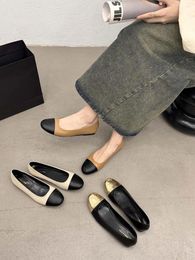 Casual Shoes Round Toe Women Loafers 2024 Arrivals Autumn Spring Dress Black Beige Brown Low Heeled Shallow Mary Janes Mules