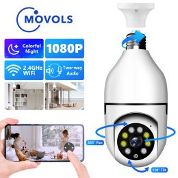 Cameras Movols WiFi Bulb Camera E27 Video Surveillance Home Indoor Security Baby Monitor IP Colour Night Vision AI Auto Human Tracking