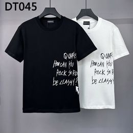 DSQ PHANTOM TURTLE Men's T-Shirts Mens Designer T Shirts Black White Cool T-shirt Men Summer Italian Fashion Casual Street T-shirt Tops Plus Size M-XXXL 6204