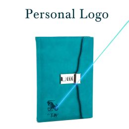 Notebooks Free Name Logo Custom A5 Notebook with Lock Writing Pads Lockable Notepad Binder Password Diary Student Gift