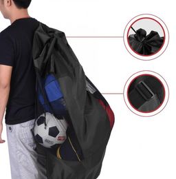 WholePortable Basketball Football Volleyball Soccer Ball Bag Outdoor Sports Shoulder Mesh Drawstring Storage Holder Bag5172068