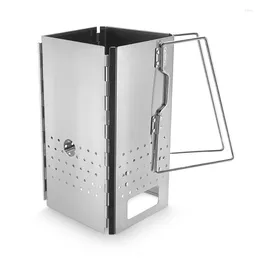 Tools Charcoal Starter Stainless Steel Outdoor BBQ Grill Foldable Chimney Barbecue Folding Portable Heater CNIM