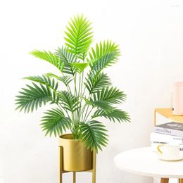 Decorative Flowers Large Artificial Palm Tree Tall Fake Plants Tropical Green Plastic Leaves For Home Garden Outdoor Decor