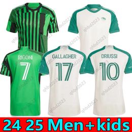 2024 Austin FC Soccer Jersey Kid Kit Man 24/25 Football Shirt Primary Home Green Las Voces Away White Tan Armadillo DRIUSSI RIGONI RING RUBIO WOLFF ZARDES REREIRA