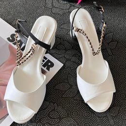 New Leather Sandals Famous Designer For women Luxurious Custom Microfiber Leather Lining Classic Lambskin Sole Genuine Leather Outsole High Heels
