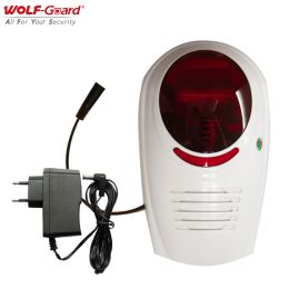 Detector WolfGuard 433MHz Wireless Sound Flashing Siren 110dB Indoor Outdoor Waterproof Alarm for GSM Wifi Home Security Burglar System
