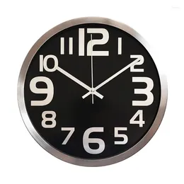 Wall Clocks Modern Clock Metal Battery Operated For Bedroom Office Kitchen Living Room