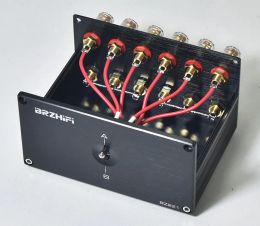 Amplifier BRZHIFI Passive Audio Signal Switcher 2 In 2 Out Switch Selector Box 2 Amplifiers A Pair Speakers Switch