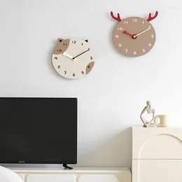 Wall Clocks Nordic Design Hanging Clock Unique Kids Room Quartz Creative Unusual Silent Reloj Pared Decoration For Bedroom