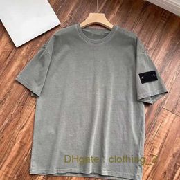 stone Men's T-shirts New Design island Wholesale Fashion Men Heavy Cotton Soild Mens Clothing Short Sleeves H7CV