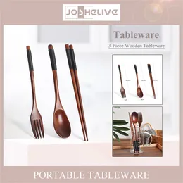 Dinnerware Sets Portable Versatile Long Handle Spoon Natural Quality Eco-friendly Kitchen Accessories Wooden Tableware Picnic Fashionable