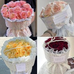 Vases Creative Bouquet Packaging Liner Base Fresh Flower Bucket Plastic Package Floral Artefact Wrapping Tools