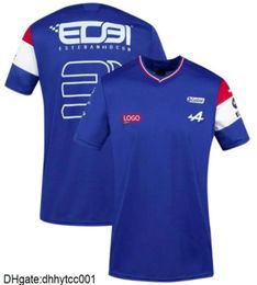 Men039s TShirts Racing Car Fans TShirt Short Sleeve Shirt Clothing Blue Black Breathable Jersey 2021 Spain Team Mot4098409