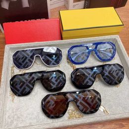 2024 Top designers New luxury designer F family stars with the same Women's fashion personality letter large frame sunglasses Fashion man FOL51