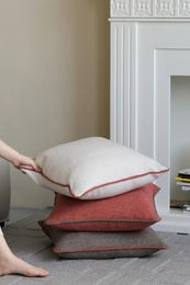 Pillow Rinoart 45x45cm Elegant Plain Home Decorative Sofa Chair Soft Backrest Throw Waist For Living Room Office