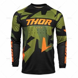 Sets 2022 New Racing Camouflage Motocross Jersey MTB Off Road Mountain Bike Downhill Jersey MX BMX Cycling Jersey Enduro Sweatshirt