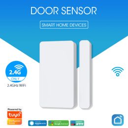 Control Tuya Wifi Door Sensor Wifi Smart Window Sensor APP Control Gate Detector Smart Home Security Alarm System Alexa Google Assistant