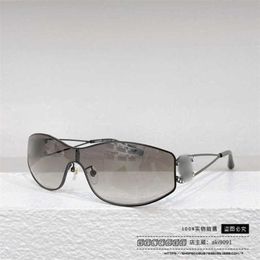 2024 Designer fashion luxury designer sunglasses Xiaoxiang's New Antique Style Metal for Women CH4073 Network Red One piece Mirror Sunglasses