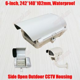 Housings 6 Inch IP66 Waterproof CCTV Camera Housing 242x140x102mm Aluminium Alloy Outdoor Box Zoom Bullet Security Camera Enclosure Case