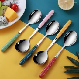 Coffee Scoops Long Handled Mixing Spoon 304 Stainless Steel Milk Spoons Eco-friendly Mirror Polishing Ice Cream Fork Wholesale Tableware